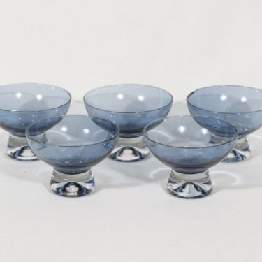 Iittala 2092 desser glasses, bluish gray, 5pcs, Tapio Wirkkala
