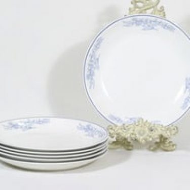 Arabia Sininen lautaset, matala, 6 kpl, suunnittelija , matala, painokoriste