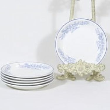 Arabia Sininen lautaset, 6 kpl, suunnittelija , pieni, painokoriste