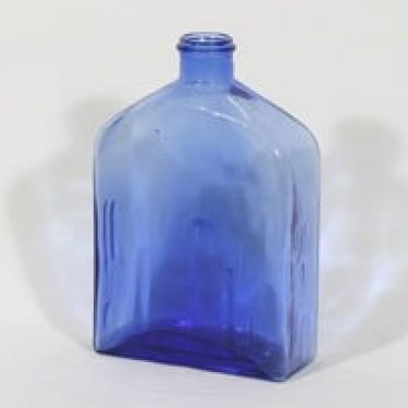 Riihimäen lasi Lankkupullo koristepullo, sininen, suunnittelija Helena Tynell, suuri
