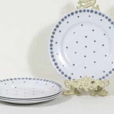 Arabia Snowflake lautaset, matala, 4 kpl, suunnittelija Raija Uosikkinen, matala, painokoriste