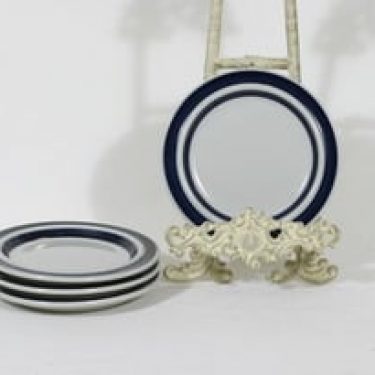 Arabia Anemone lautaset, käsinmaalattu, 4 kpl, suunnittelija Ulla Procope, käsinmaalattu, pieni
