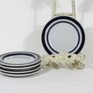 Arabia Anemone lautaset, käsinmaalattu, 5 kpl, suunnittelija Ulla Procope, käsinmaalattu, pieni