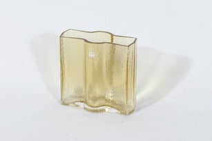 Riihimäen lasi Railo maljakko, amber, suunnittelija Nanny Still, pieni