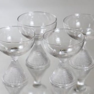 Iittala Briljant cocktail-lasit, 10 cl, 4 kpl, suunnittelija Tapio Wirkkala, 10 cl