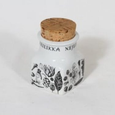 Arabia maustekuvio maustepurkki, neilikka, suunnittelija Esteri Tomula, neilikka, serikuva