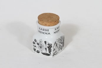 Arabia maustekuvio spice jar, cardamom, designer Esteri Tomula, silk screening
