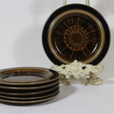 Arabia Kosmos lautaset, 6 kpl, suunnittelija Gunvor Olin-Grönqvist, pieni, puhalluskoriste