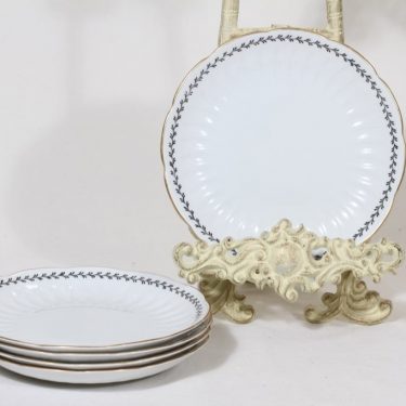 Arabia Varpu lautaset, 5 kpl, suunnittelija Raija Uosikkinen, pieni, ornamenttikoriste