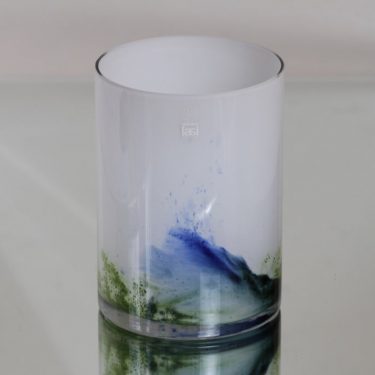 Riihimäki glass Koralli vase, colourful, Tamara Aladin