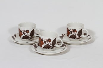 Arabia Cafe kahvikupit, rosa, 3 kpl, suunnittelija Gunvor Olin-Grönqvist, serikuva