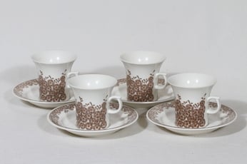 Arabia Veronica kahvikupit, 4 kpl, suunnittelija Inkeri Leivo, serikuva