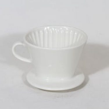 Arabia KS 1 kahvisuppilo, valkoinen, suunnittelija , pieni, koristelematon