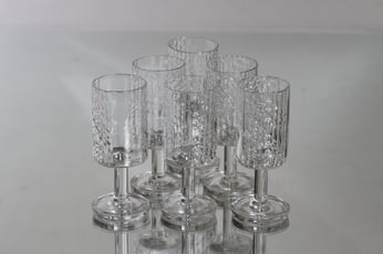 Riihimäen lasi Flindari lasit, 7 cl, 6 kpl, suunnittelija Nanny Still, 7 cl