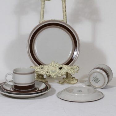 Arabia Pirtti coffee cup, saucer and plate, 2 pcs, Raija Uosikkinen