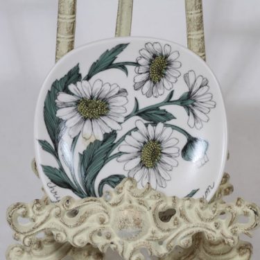 Arabia Botanica decorative plate, Päivänkakkara, designer Esteri Tomula, small, silk screening