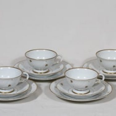 Arabia Apila kahvikupit ja lautaset, 4 kpl, suunnittelija , painokoriste