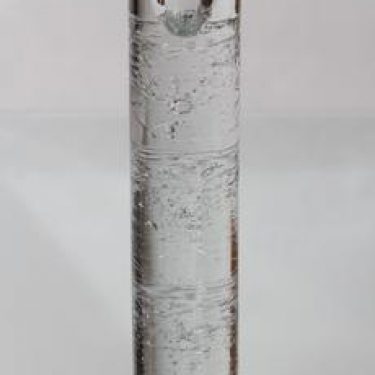 Iittala Arkipelago kynttilänjalka, kirkas, suunnittelija Timo Sarpaneva, suuri, massiivinen, pyöreä