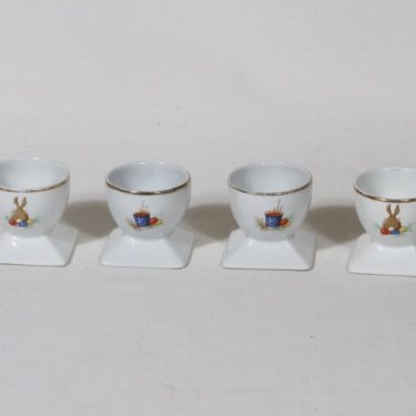 Arabia egg cups, 4 pcs, small, silk screening