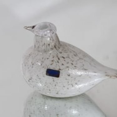 Nuutajärvi koristelintu, signeerattu, suunnittelija Oiva Toikka, signeerattu