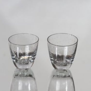 Nuutajärvi Pore lasit, kirkas, 2 kpl, suunnittelija Gunnel Nyman, pieni