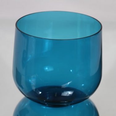 Riihimäen lasi Harlekiini salaattikulho, sininen, suunnittelija Nanny Still,