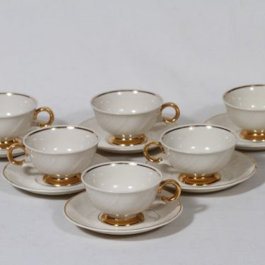 Arabia Kultakoriste mocha cups, 6 pcs, Olga Osol