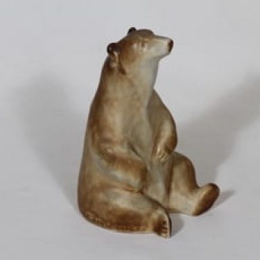 Arabia eläinfiguuri, karhu, suunnittelija Ulf Tikkanen, karhu, käsinmaalattu, signeerattu
