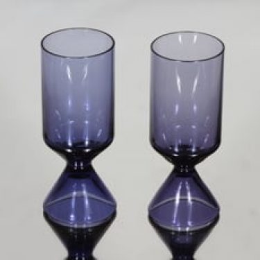 Riihimäen lasi X 1564 lasit, lila, 2 kpl, suunnittelija Tamara Aladin,