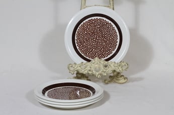 Arabia Faenza lautaset, pieni, 4 kpl, suunnittelija Inkeri Seppälä, pieni, serikuva, retro