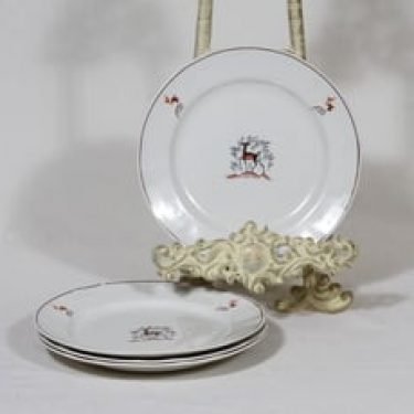 Arabia Kauris lautaset, pieni, 4 kpl, suunnittelija Tyra Lungren, pieni, siirtokuva