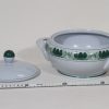Arabia Green Laurel soup bowl, hand-painted, designer Olga Osol, 2