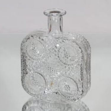 Riihimäen lasi Grapponia koristepullo, kirkas, suunnittelija Nanny Still,