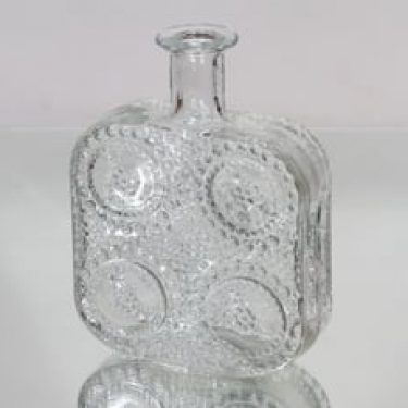 Riihimäen lasi 1724 koristepullo, kirkas, suunnittelija Nanny Still,