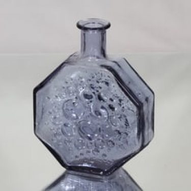 Riihimäen lasi Stella Polaris koristepullo, neodymi, suunnittelija Nanny Still,