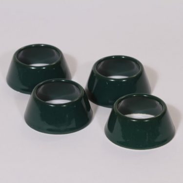 Arabia Kilta munarenkaat, vihreä, 4 kpl, suunnittelija Kaj Franck,