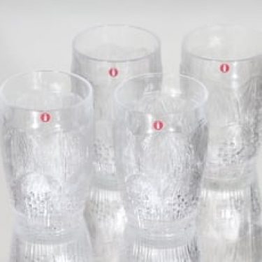 Nuutajärvi Pioni lasit, 26 cl, 4 kpl, suunnittelija Oiva Toikka, 26 cl