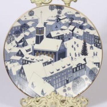 Arabia Joululautanen vuosilautanen, 1987, suunnittelija Raija Uosikkinen, 1987, serikuva