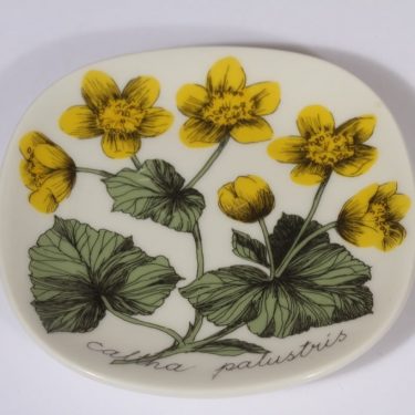 Arabia Botanica decorative plate, Rentukka, designer Esteri Tomula, small, silk screening