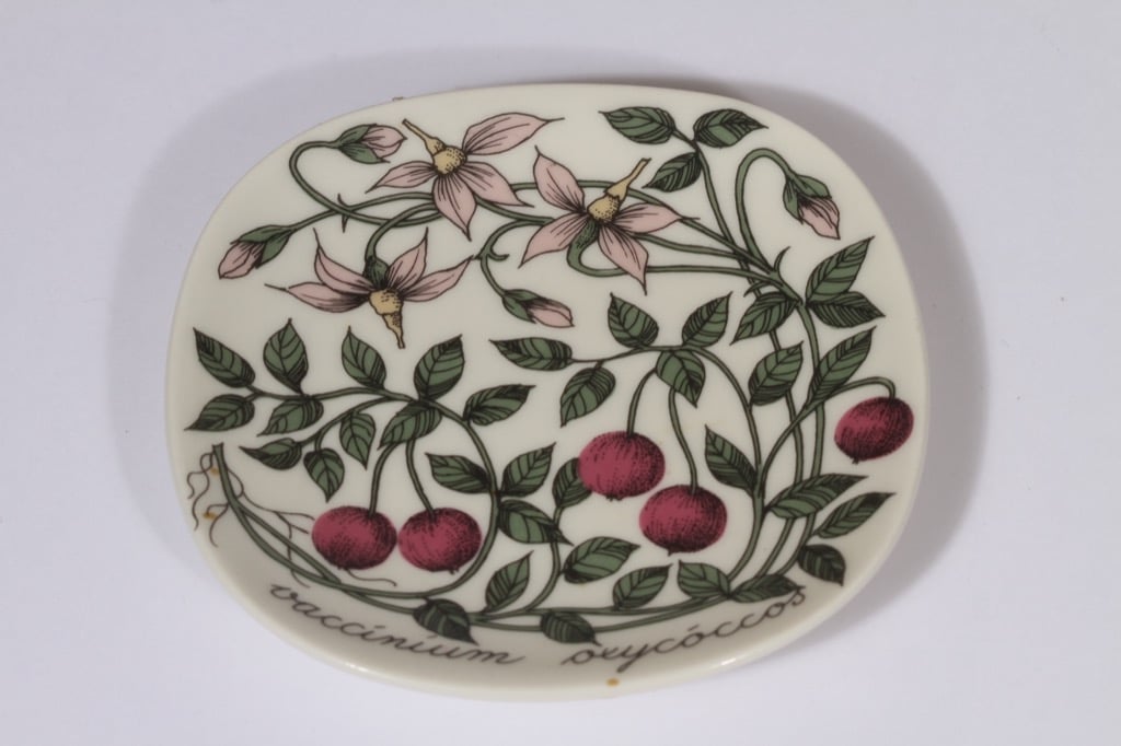 Arabia Botanica decorative plate, Karpalo, designer Esteri Tomula, small, silk screening