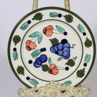Arabia Palermo leivoslautanen, käsinmaalattu, suunnittelija Dorrit von Fieandt, käsinmaalattu, signeerattu