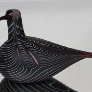 Nuutajärvi koristelintu, Kuovi, suunnittelija Oiva Toikka, Kuovi, filigraani, signeerattu