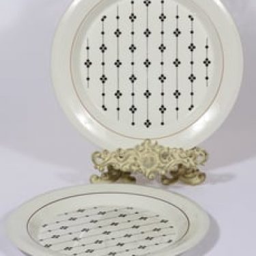 Arabia Kartano lautaset, matala, 2 kpl, suunnittelija Esteri Tomula, matala, serikuva