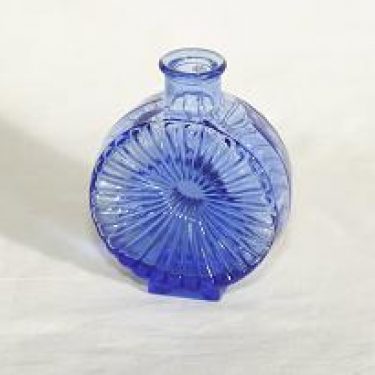 Riihimäen lasi Aurinkopullo koristepullo, sininen, suunnittelija Helena Tynell, sävy IX