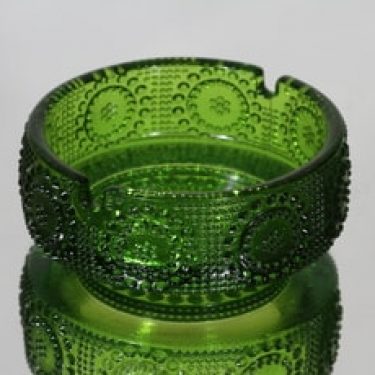 Riihimäen lasi Grapponia tuhka-astia, vihreä, suunnittelija Nanny Still,