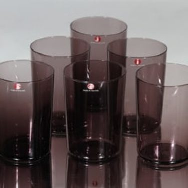 Iittala i-104 lasit, I-väri, 6 kpl, suunnittelija Timo Sarpaneva, I-väri, I-väri