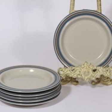 Arabia Uhtua lautaset, 6 kpl, suunnittelija Inkeri Leivo, pieni