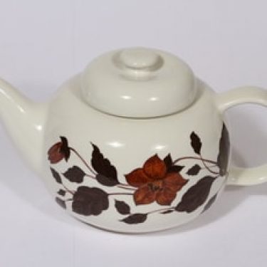 Arabia Tea for two teekaadin, ruskea, suunnittelija Gunvor Olin-Grönqvist, serikuva