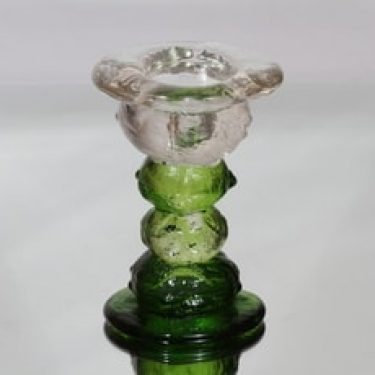 Humppila Kivi-Set kynttilänjalka, vihreä|kirkas, suunnittelija Pertti Santalahti, massiivinen