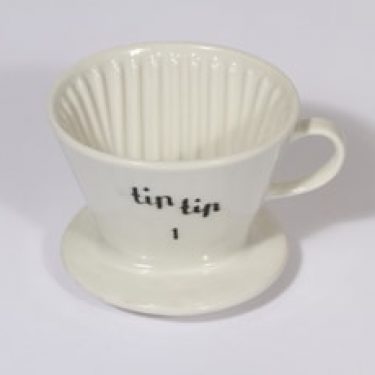 Arabia Tip Tip 1 kahvisuppilo, valkoinen, suunnittelija , pieni